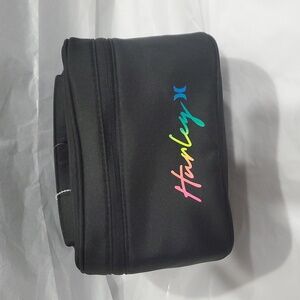 Hurley black zip around makeup cosmetics beauty case new‎